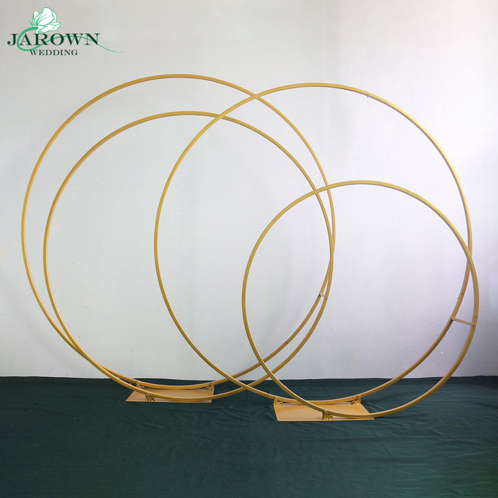 Golden Paint Double Circle Stand