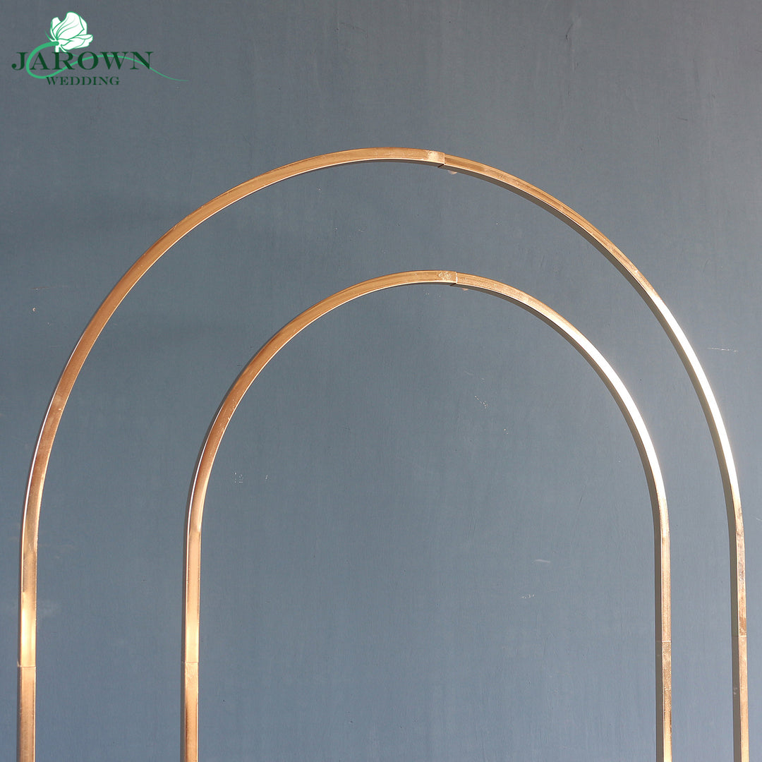 Upgraded Shiny Golden Double Curved Arch