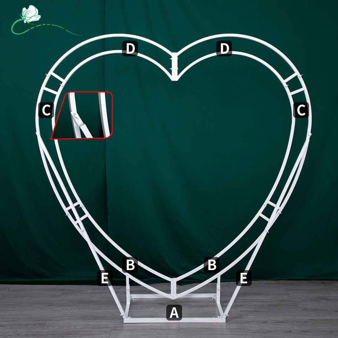 White Paint Heart-Shaped Pro Stand