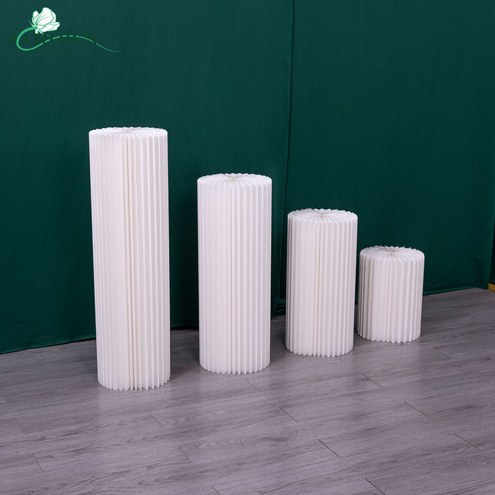 White Paper Cylinder Pro Stand Set