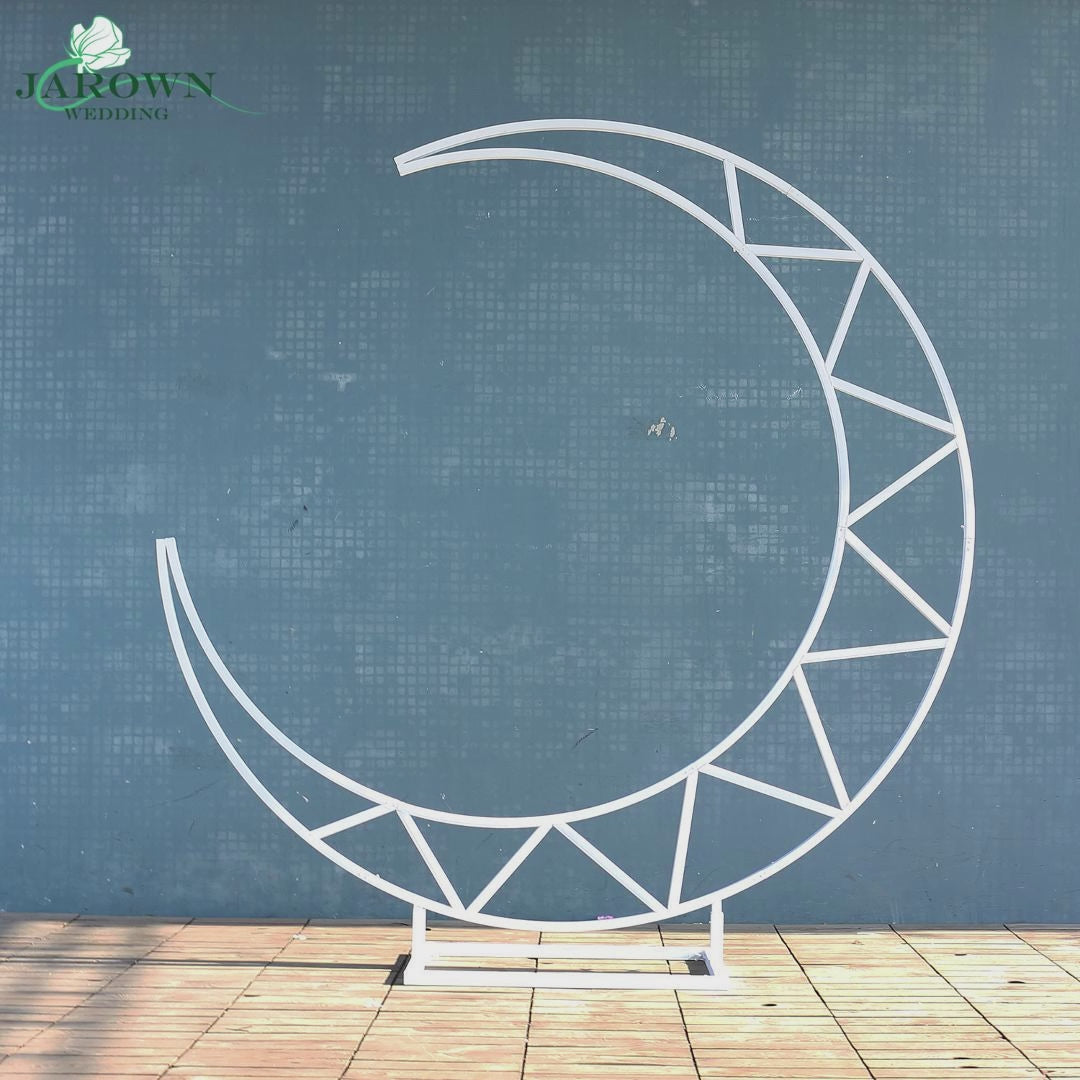 White Paint Moon-Shaped Arch